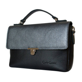 Кожаная женская сумка Vallerana black 
